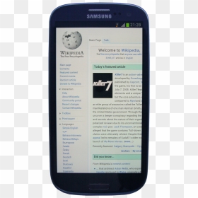 Samsung Galaxy S Iii Pebble Blue Wikipedia - Wikipedia, HD Png Download - samsung smartphone png
