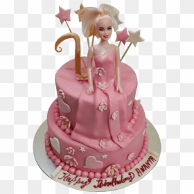 Princess Barbie Doll Cake - Birthday Barbie Cakes Design, HD Png Download - first birthday cake png