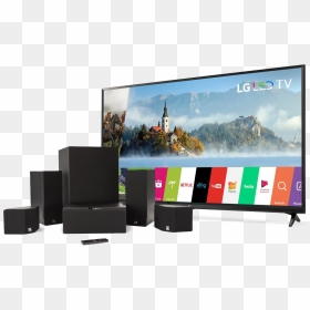 65” Lg Tv & Enclave Surround System - Lg 43 4k Uhd Smart Tv, HD Png Download - led tv png lg