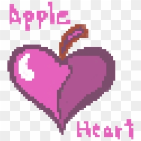 Apple Heart With White Bakcground, HD Png Download - png format heart images