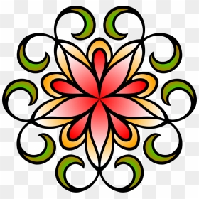 Abstract Flower 25 - Arabesque Drawing, HD Png Download - abstract flower png