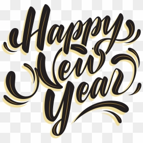 New Year Png - Happy New Year Lettering, Transparent Png - happy newyear png