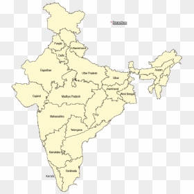 High Quality India Map, HD Png Download - saraswati hd png