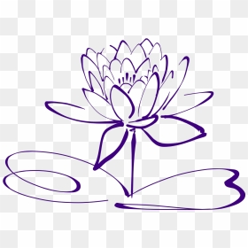 Purple Lotus Flower Clipart, HD Png Download - lotus clipart png