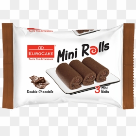 Eurocake 3pc Mini Rolls Double Chocolate - Chocolate, HD Png Download - chocolate png images