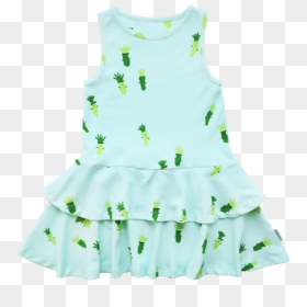 Wasabi Sky Blue Sleeveless Dress - Pattern, HD Png Download - kids dresses png