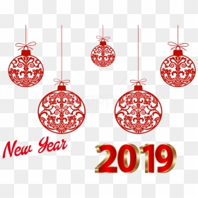 Free Png New Year 2019 Png Images Transparent - Transparent Background Christmas Ornaments Png, Png Download - new year background png