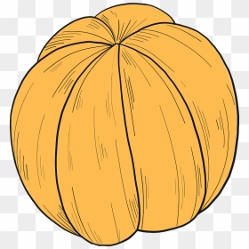 Peeled Orange Clipart - Pumpkin, HD Png Download - orange clipart png