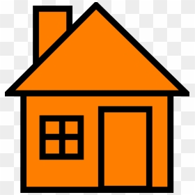 Orange House Clipart Clip Free Home Clipart Orange - Clip Art Orange House, HD Png Download - orange clipart png
