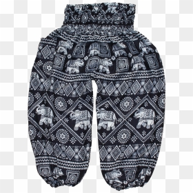 Black Elephant Kids Harem Pants Bohemian Island - One-piece Garment, HD Png Download - kids dresses png
