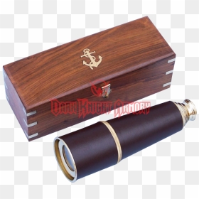 Admirals Brass And Leather Spyglass - Simpson Sea Captain With Telescope, HD Png Download - spyglass png