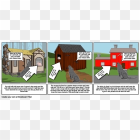 Three Little Pigs Wood House, HD Png Download - wooden house png