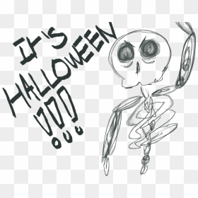 Durga Drawing Realistic - Draw A Spooky Scary Skeleton, HD Png Download - sherawali png