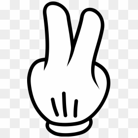 Handflip Clip Arts - Mickey Mouse Hand Peace Sign, HD Png Download - victory sign png