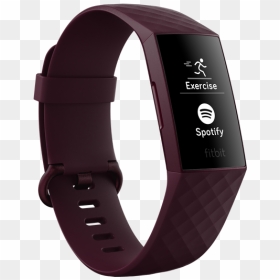Fitbit Charge 4 Black, HD Png Download - available on spotify png