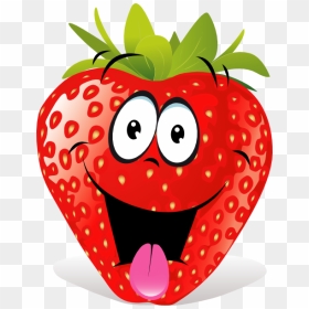 Cartoon Strawberry Svg Clip Arts - Cartoon Fruit Clipart, HD Png Download - strawberry png images
