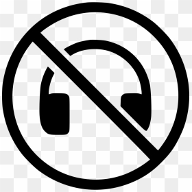 Headphones Device Cancel Mute Volume - No Drink Icon, HD Png Download - mute icon png
