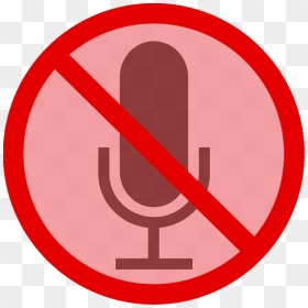 Transparent Mic Muted - Mute Mic Png, Png Download - mute icon png