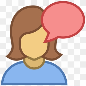Talk Female Icon - Female Talking Icon, HD Png Download - talk icon png