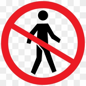 File - Pictogram Pedestrian - Svg - Traffic Signs No - No Entry Traffic Signal, HD Png Download - pedestrian png