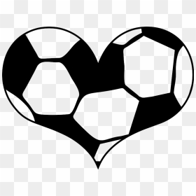 Heart Svg Soccer - Clipart Heart Soccer Ball, HD Png Download - soccer icon png