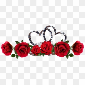 Valentine Roses Red Flowers Hearts Entwined - Red Roses Png Valentine, Transparent Png - roses png tumblr
