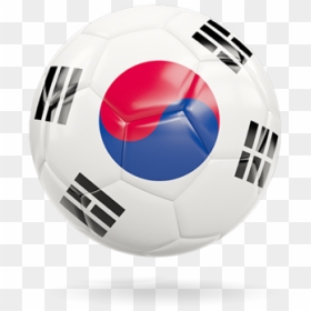 Glossy Soccer Ball - Soccer Ball Flag Of Korea, HD Png Download - soccer icon png