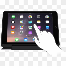 Illustrated Hand Pointing Grey - Incipio Keyboard Ipad Air 2, HD Png Download - ipad hand png