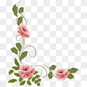 Flores Pintar Png, Transparent Png - molduras flores png