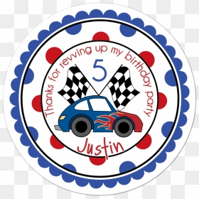 Race Car Wide Polka Dot Border Personalized Sticker - Presidents Day 2020 Clip Art Free, HD Png Download - dot border png