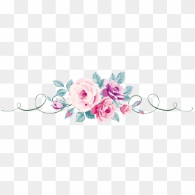 Las Vegas Clipart Watercolor - حاشیه گل برای ورد, HD Png Download - molduras flores png