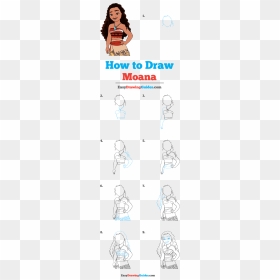 How To Draw Moana - Draw Moana Step By Step, HD Png Download - moana characters png