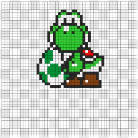 Yoshi And Egg Perler Bead Pattern / Bead Sprite - Easy Yoshi Perler Bead Patterns, HD Png Download - yoshi egg png