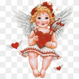 Clip Art Valentine Hearts, Transparent Png - Gifs Anjos, Png Download - angelitos png