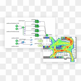 Pedestrian Simulation And Crowd Analysis - Anylogic Pedestrian, HD Png Download - pedestrian png