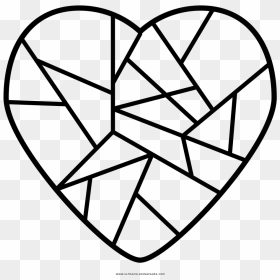 Dibujo Corazon Partido, Hd Png Download - Coloring Book Heart, Transparent Png - corazon roto png