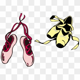 Ballet Shoe Dance - Dance Ballet Shoe Cartoon, HD Png Download - zapatos png