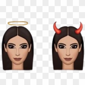#kimk #kimkardashian #kimoji #angel #devil #angelordevil - Kim Kardashian Kimoji, HD Png Download - kimoji png