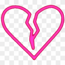 #broken #heart #iphone #emoji #heartbreak #neon #corazon - Neon Broken Heart Png, Transparent Png - corazon roto png