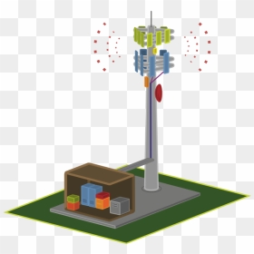 Learn About What Is On A Cell Tower - Telecom Bts, HD Png Download - cell tower png