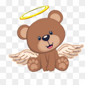 #ángel #angelito #osito #cute #tierno&adorable #bebe - Teddy Bear Clipart, HD Png Download - angelitos png