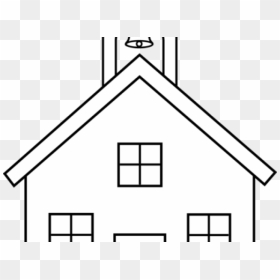 School House Outline - Triangle, HD Png Download - school house png