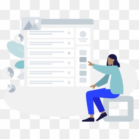 Sitting, HD Png Download - illustration png
