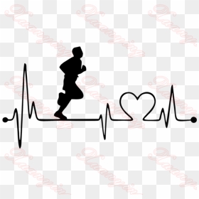 Creative Fashion Guy Run Car Styling Vinyl - Heartbeat With A Heart, HD Png Download - guy running png