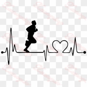Creative Fashion Guy Run Car Styling Vinyl - Heartbeat With A Heart, HD Png Download - guy running png