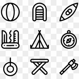 Hand Drawn Social Media Icons Png, Transparent Png - summer camp png