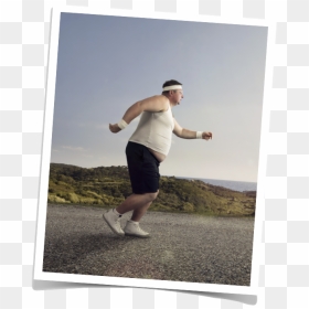 Jogging Obesidad, HD Png Download - guy running png