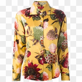 Multi Coloured Silk Floral Print Shirt From Kenzo Vintage - 80s Vintage Floral Print, HD Png Download - floral print png