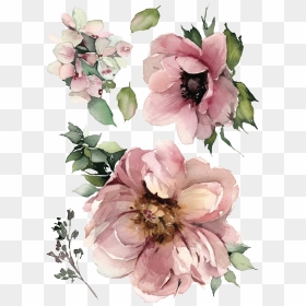 Artificial Flower, HD Png Download - watercolor peonies png
