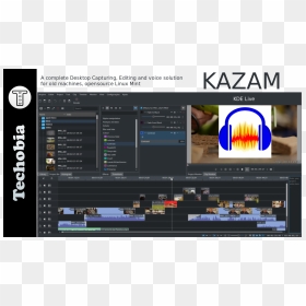 Kazam Kdenlive Audacity Shutter Mint Techobia - Video Editing Software Windows, HD Png Download - audacity png
